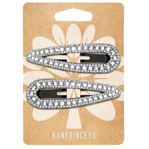 Miniatura 11 de KANPRINCESS Pinza para el pelo, 2 piezas de diamantes de imitación de 2.4 pulgadas, color plateado, pasadores de pelo para mujeres y niñas, novia