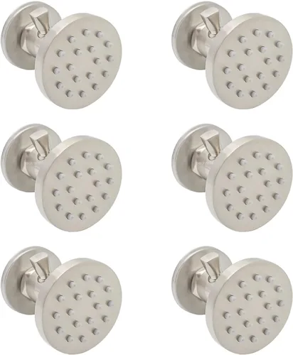 Miniatura 11 de Sistema de ducha termostático con chorros corporales, juego completo de grifos de ducha de níquel cepillado de latón de 20 x 40 pulgadas, ducha