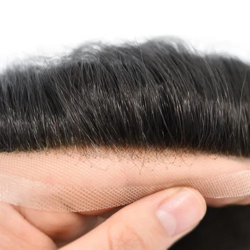 Miniatura 3 de Toupee - Pieza de cabello humano real, sistema de reemplazo de encaje suizo suave para hombre, pieza de pelo tipo tupé, protesis capilar para hombre