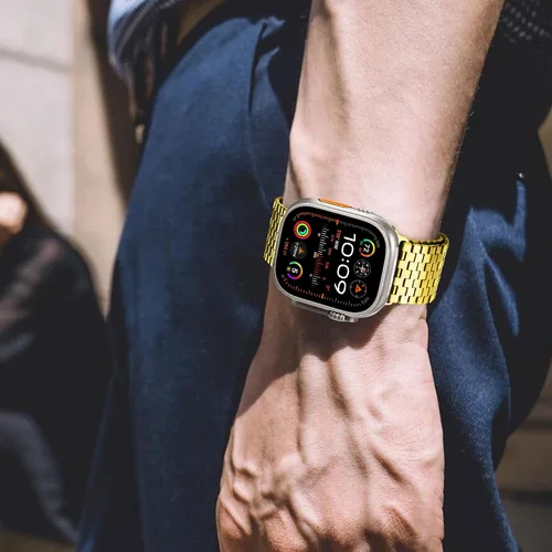Miniatura 5 de Correas compatibles con Apple Watch Band de 1.654 pulgadas (Serie 10) 1.614 pulgadas, 1.575 pulgadas, 1.496 pulgadas, malla milanesa de acero