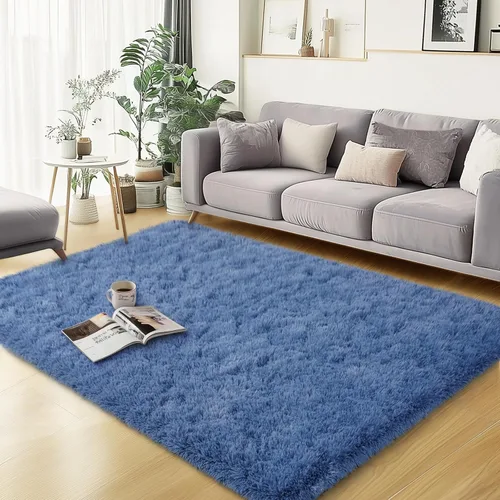 Miniatura 39 de qulint Alfombras de área de 5 x 7 pies para sala de estar, alfombra suave y esponjosa para dormitorio, alfombra de habitación de niños grandes, Gris