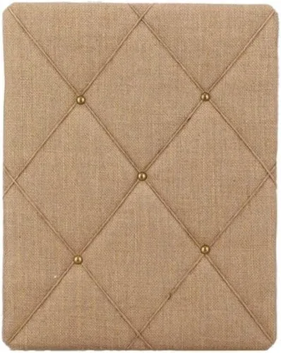 Burlap cubierto con cordeles entrecruzados para boletines de fotos y tablero de notas, 19.75 x 15.75 pulgadas