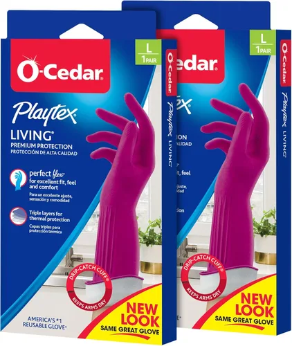 Miniatura 11 de Guantes de limpieza de goma reutilizables Playtex Living (Medianos, 12 pares), guantes reutilizables para el hogar con protección premium