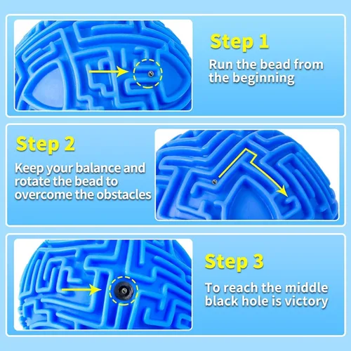 Miniatura 4 de YongnKids Amaze - Rompecabezas de pelota de laberinto secuencial de memoria 3D, regalos de juguetes para niños y adultos - Juego de desafíos