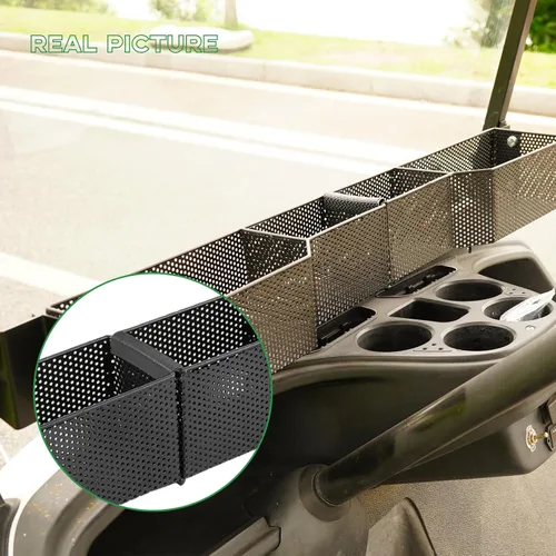 Miniatura 7 de XUANYUDG0769 Golf Cart Front Inner Basket Mesh Storage Tray Organizer Extended Additional Storage for Golf Carts