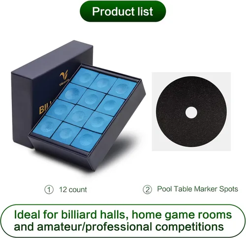 Miniatura 8 de Pro Pool Cue Chalk, Tournament Standard Billiard Chalk, 12 Cubes/Box with Travel Storage Box,Low Dust, Super Dense, Suitable for Snooker/Pool/8-Ball
