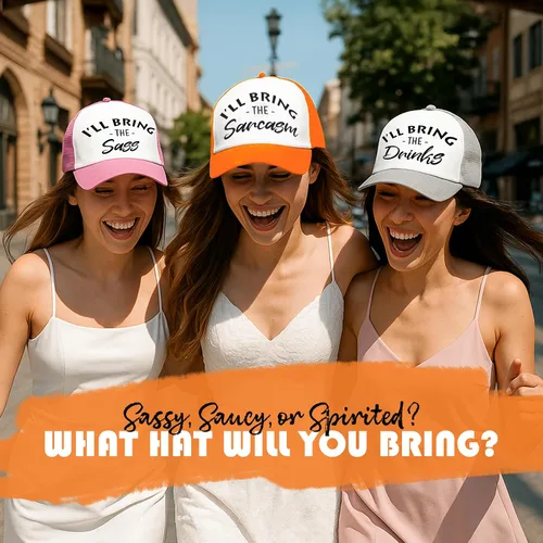 Miniatura 3 de Funky Junque Sombreros divertidos de camionero para mujer humor adulto para despedidas de soltera y viajes de niñas, grupos 3-25, sombrero de malla