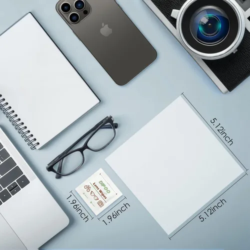 Miniatura 5 de 200 unidades de toallitas para lentes de gafas, toallitas limpiadoras de lentes prehumedecidas envueltas individualmente, sin arañazos y sin dejar