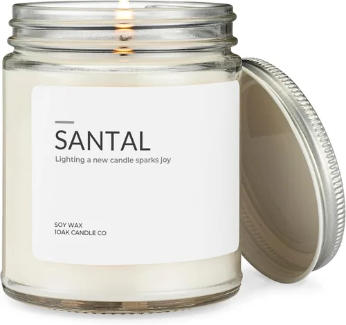 Miniatura 7 de 1OAK Vela de Manzana - Velas perfumadas de cera de soja (Manzana) - Velas de soja para aromatizar el hogar - Quema larga premium - Hechas a mano