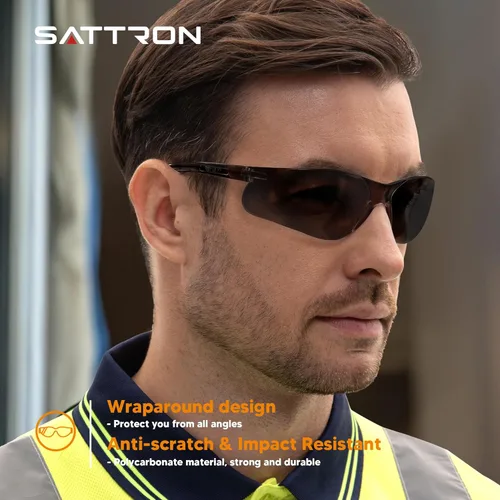 Miniatura 2 de Gafas de Seguridad Tintadas 24 Unidades, Gafas de Sol de Seguridad a Granel con Protección UV ANSI Z87.1, Gafas Protectoras Resistentes a Rayones e