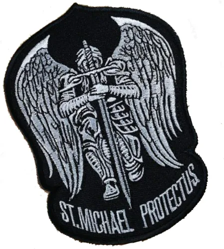 Miniatura 5 de St. Saint Michael Protect Us - Parche bordado táctico militar para operador del ejército con cierres de gancho y bucle, 3.54 x 4.72 pulgadas