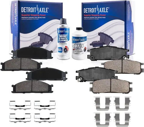 Miniatura 31 de Detroit Axle - Kit de freno trasero para Ford Fusion Lincoln MKZ Zephyr Mazda 6 Mercury Milan, repuesto de pastillas de freno de cerámica