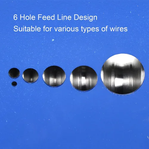 Miniatura 8 de Máquina pelacables, manual y eléctrico, compatible con taladro de cobre con 6 agujeros, rodillo de ranura en V para cables de 0.138 in, 0.276 in
