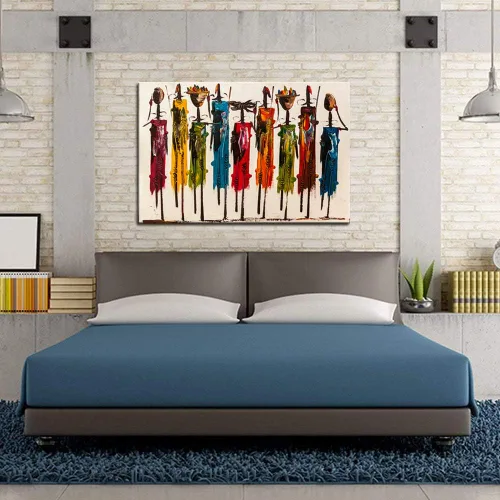 Miniatura 5 de Biuteawal Arte de pared afroamericano, decoración de mujer india, pinturas fotográficas, obras de arte decorativas abstractas para el hogar