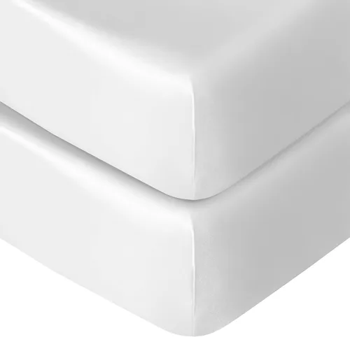 Miniatura 18 de NTBAY Sábana bajera ajustable de satén de seda, súper suave y sedosa de 28 x 52 pulgadas, para colchones estándar de cuna y de niños pequeños, Negro