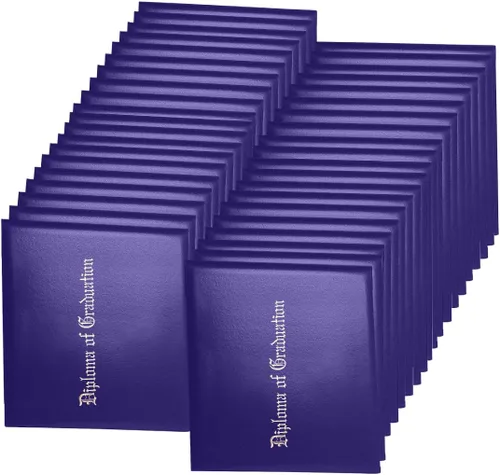 Miniatura 26 de Funda para diploma de 8.5 x 11 pulgadas, certificado acolchado de cuero sintético de graduación (negro)