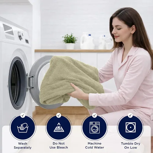 Miniatura 28 de DAN RIVER Paquete de 2 sábanas de baño de 35x70 pulgadas, sábanas de baño jumbo acanaladas para adultos, toallas grandes gruesas y absorbentes