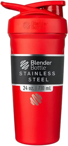 Miniatura 20 de BlenderBottle Sport - Botella aislada de acero inoxidable con batidor de alambre, 24 onzas, color bosque – Batidos de proteína e hidratación