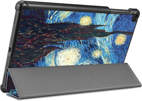 Miniatura 7 de Fintie SlimShell - Funda para Samsung Galaxy Tab A 10.1 2019 modelo SM-T510/T515/T517, funda ultradelgada y ligera, diseño de noche estrellada