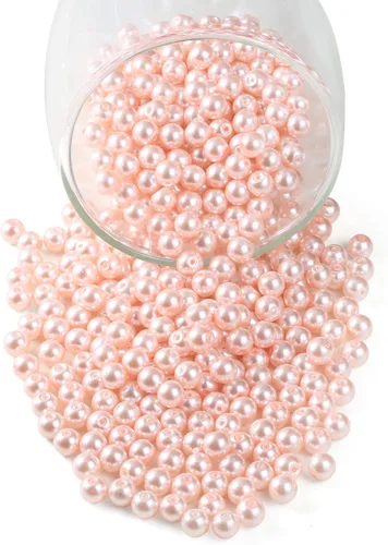 Miniatura 23 de YouLuo 200 piezas de cuentas de perlas de cristal redondas, cuentas de perlas pequeñas checas de satinado lustroso para hacer joyas, cuentas sueltas