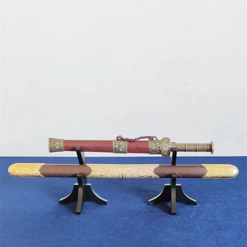 Miniatura 3 de WANLIAN Soporte de espada, soporte de exhibición de armas de dos capas, soporte de madera samurai espada Katana soporte de exhibición