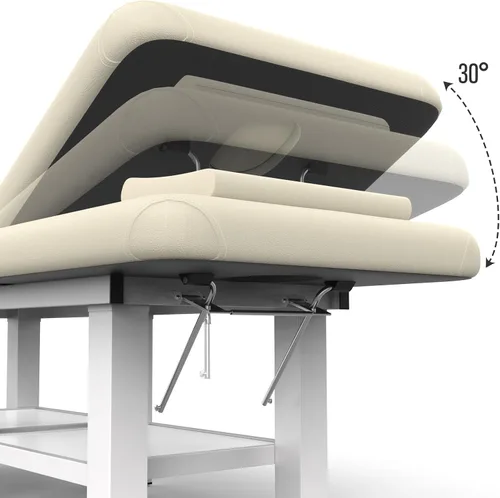 Miniatura 5 de pouseayar Mesa de masaje estacionaria, 75 pulgadas de largo y 31.5 pulgadas de ancho, cama de esteticista resistente, marco de metal de 800 libras