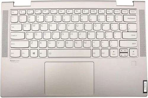 Reemplazo para Lenovo Yoga C740-14 C740-14IML Laptop Estuche Superior Reposamanos Teclado Touchpad Parte 5CB0U43990 Cubierta superior Astilla