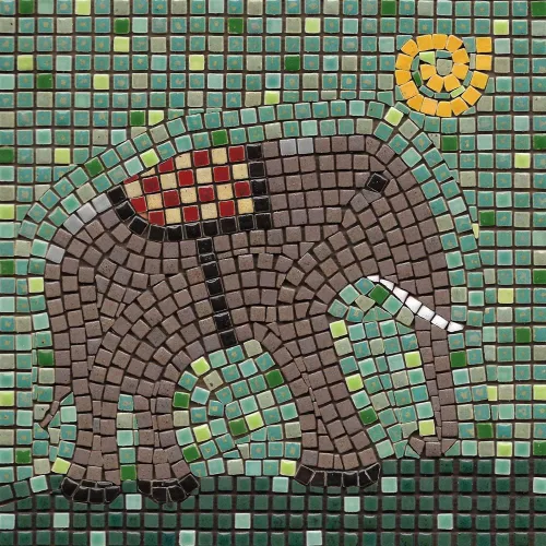 Miniatura 38 de Mosaicos hechos a mano fáciles con nuestro kit de manualidades de mosaico para adultos, delfín cuadrado de 7 pulgadas (20cm)