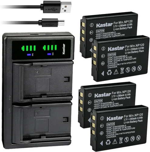 Miniatura 7 de Kastar Cargador de batería USB Q120 LTD2 compatible con cámara puente MN35Z FHD, Zoom BT-03, batería Zoom BT-03 B, Zoom Q8, cámara grabadora Zoom
