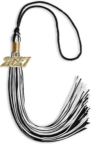 Miniatura 87 de Endea Graduation - Borla de doble color mixto con fecha dorada (negro/dorado antiguo, 2021)