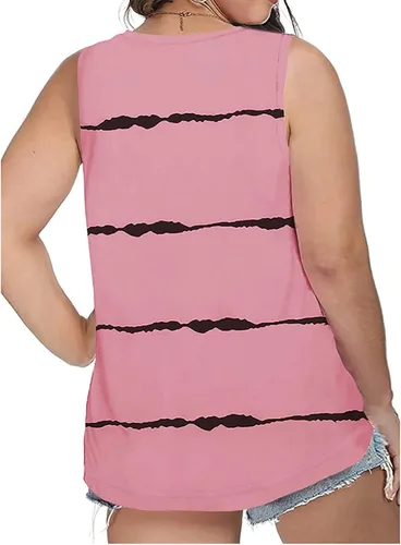 Miniatura 4 de Camisetas sin mangas para mujer, talla grande, camisola, camiseta sin mangas con vuelo, camiseta tipo túnica, camisola, chaleco fruncido, tops