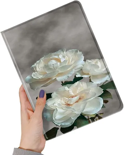 Miniatura 11 de kaitesi Funda floral compatible con iPad 6ª 5ª generación 9.7 pulgadas iPad Air/Air 2, diseño de flores, bonita funda inteligente de piel delgada