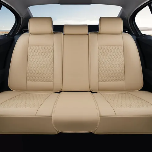Miniatura 54 de Coverado Juego completo de fundas de asiento de automóvil, fundas de asiento de piel de napa para automóvil, protector de asiento de automóvil