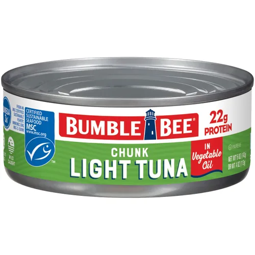 Miniatura 10 de Bumble Bee - Atún en trozos ligero en agua, lata de 340 g - Atún Skipjack capturado salvajemente - 17 g de proteína por porción - MSC Certificado