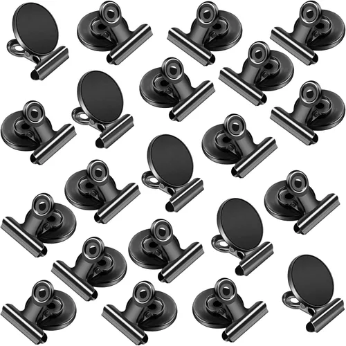 Miniatura 12 de VNDUEEY Paquete de 20 imanes para nevera, clips magnéticos fuertes resistentes, clips magnéticos para pizarra blanca, imanes para nevera, taquilla