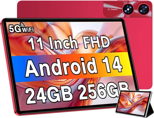 Miniatura 8 de Tableta 11 pulgadas Android 14 Tabletas, 24GB+256GB+1TB Expand, tableta Android con 8000mAh, Octa-Core, 13MP+5MP Cámara, Pantalla táctil IPS, WiFi