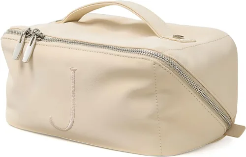Miniatura 32 de EACHY Bolsa de Maquillaje de Viaje, Bolsas de Cosméticos de Gran Capacidad para Mujeres, Bolsa Portátil Impermeable que se Abre Plana, Bolsa de Aseo