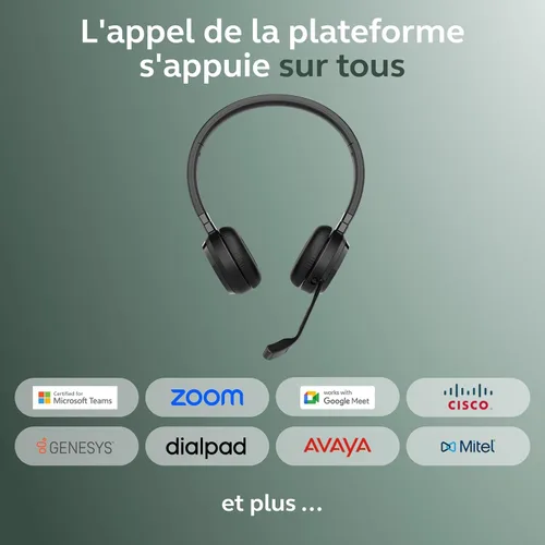 Miniatura 8 de Jabra Evolve 65 TE - Auriculares inalámbricos estéreo USB-A MS / auriculares de música