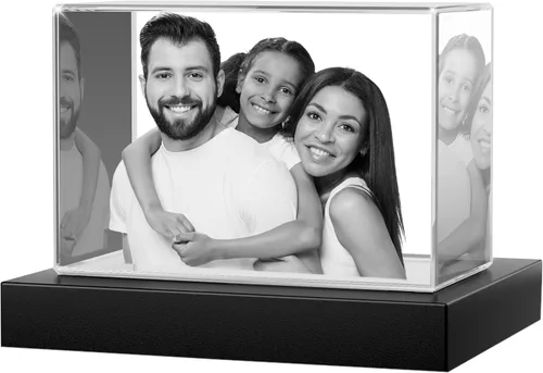 Miniatura 15 de Foto de cristal 3D, regalo personalizado para ella, él, mamá, papá, padre, regalo para parejas – Foto personalizada en cristal, única para Paisaje