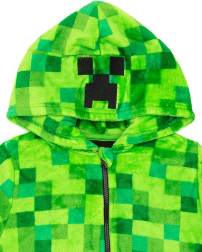 Miniatura 3 de Minecraft Mono de pijama Pixelated Creeper para niños, Verde