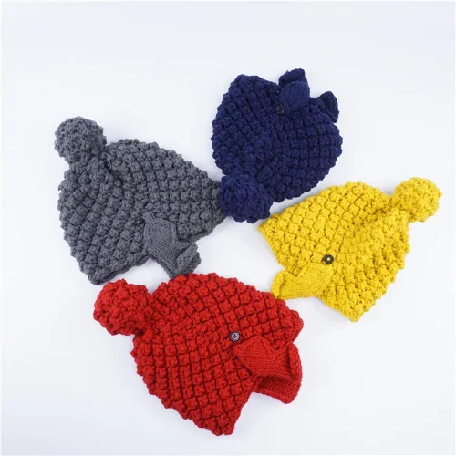 Miniatura 5 de Gorro de punto hecho a mano con cabeza de Buda para mujer, para invierno, patinaje, camping, senderismo, gorro cálido Amarillo