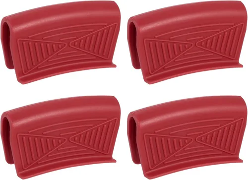 Miniatura 8 de uxcell 2 piezas de asistencia de silicona para mango de sartén caliente, fundas para mango de sartén caliente, funda resistente al calor, cubierta