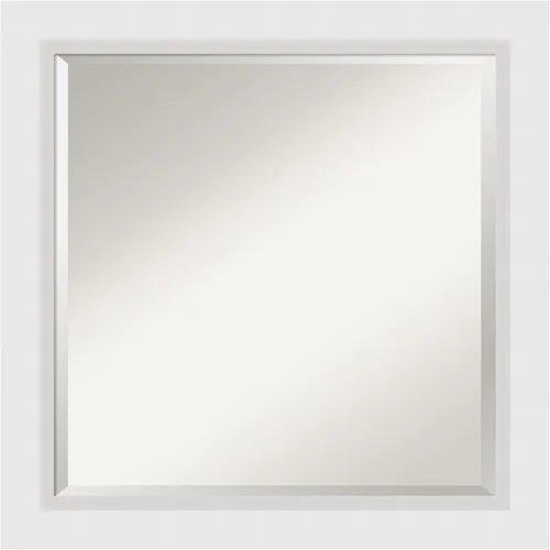 Miniatura 10 de Amanti Art - Espejo de baño blanco para sobre lavabo, espejo de tocador rectangular blanco de 24x20, marco de madera moderno pequeño, se cuelga