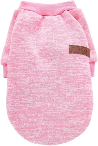 Miniatura 5 de Jecikelon - Ropa para mascotas, suéter suave, cálido y grueso, suéter de invierno para perros (talla S, color rosa)