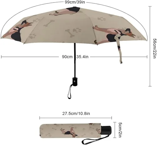 Miniatura 2 de Dragon 8 Ribs - Paraguas de viaje compacto resistente al viento para abrir y cerrar automático, impermeable, paraguas portátil