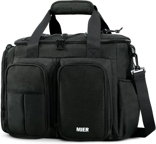 Miniatura 7 de MIER Caja de almuerzo para hombres, bolsa de almuerzo aislada resistente de 20 latas, bolsas enfriadoras grandes y suaves a prueba de fugas