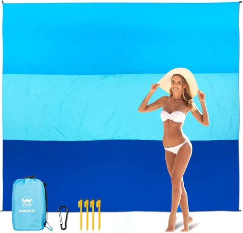 WIWIGO Manta de playa a prueba de arena, extra grande, para adultos, impermeable, de secado rápido, libre de arena, hecha de poliéster de alta SM