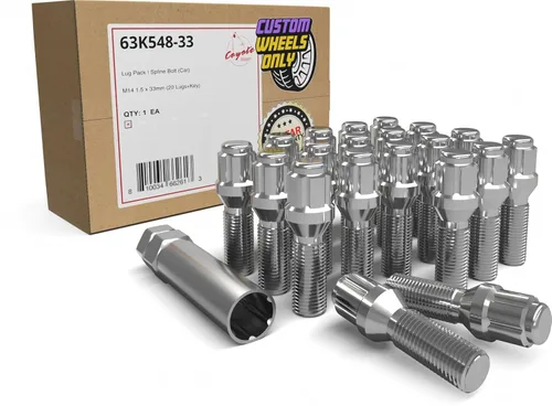 Miniatura 12 de Wheel Accessories Parts 20 pernos de asiento de bellota de rosca M14 x 1.50 con acabado negro, vástago de 1.102 in de longitud de 0.669 in hexagonal