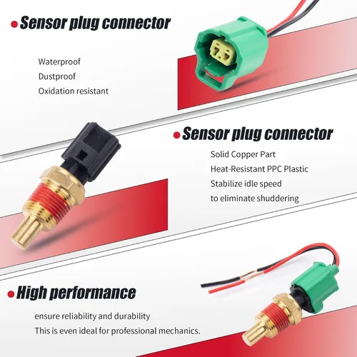 Miniatura 4 de Sensor de temperatura del refrigerante del motor 5S1500 56027873 con cableado del conector