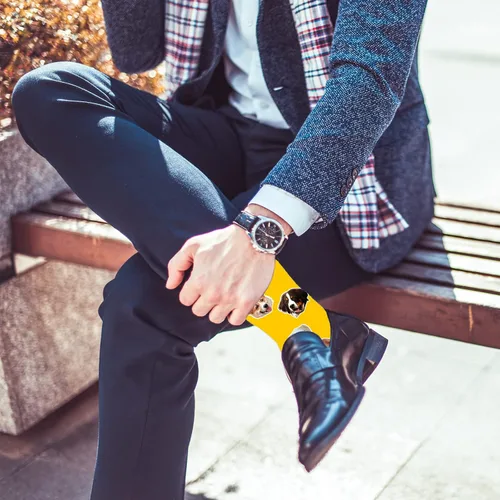 Miniatura 12 de Artsadd Calcetines personalizados para mujeres y hombres, amantes de los perros y gatos, regalos divertidos unisex personalizados